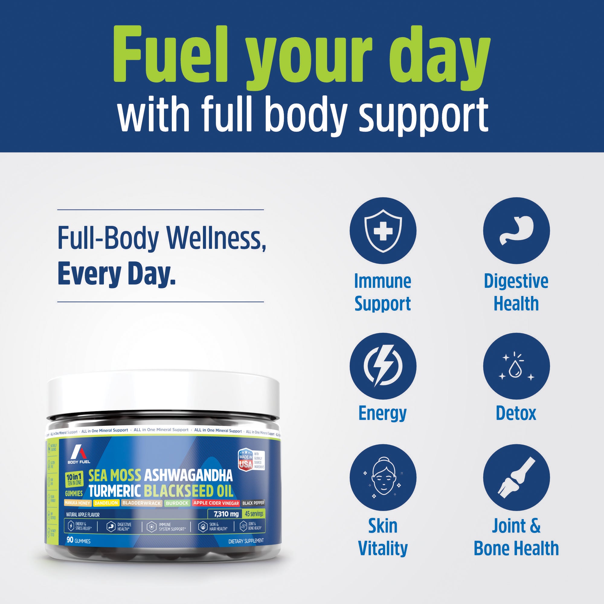 10-in-1 Sea Moss Gummies: Energy • Immunity • Daily Wellness