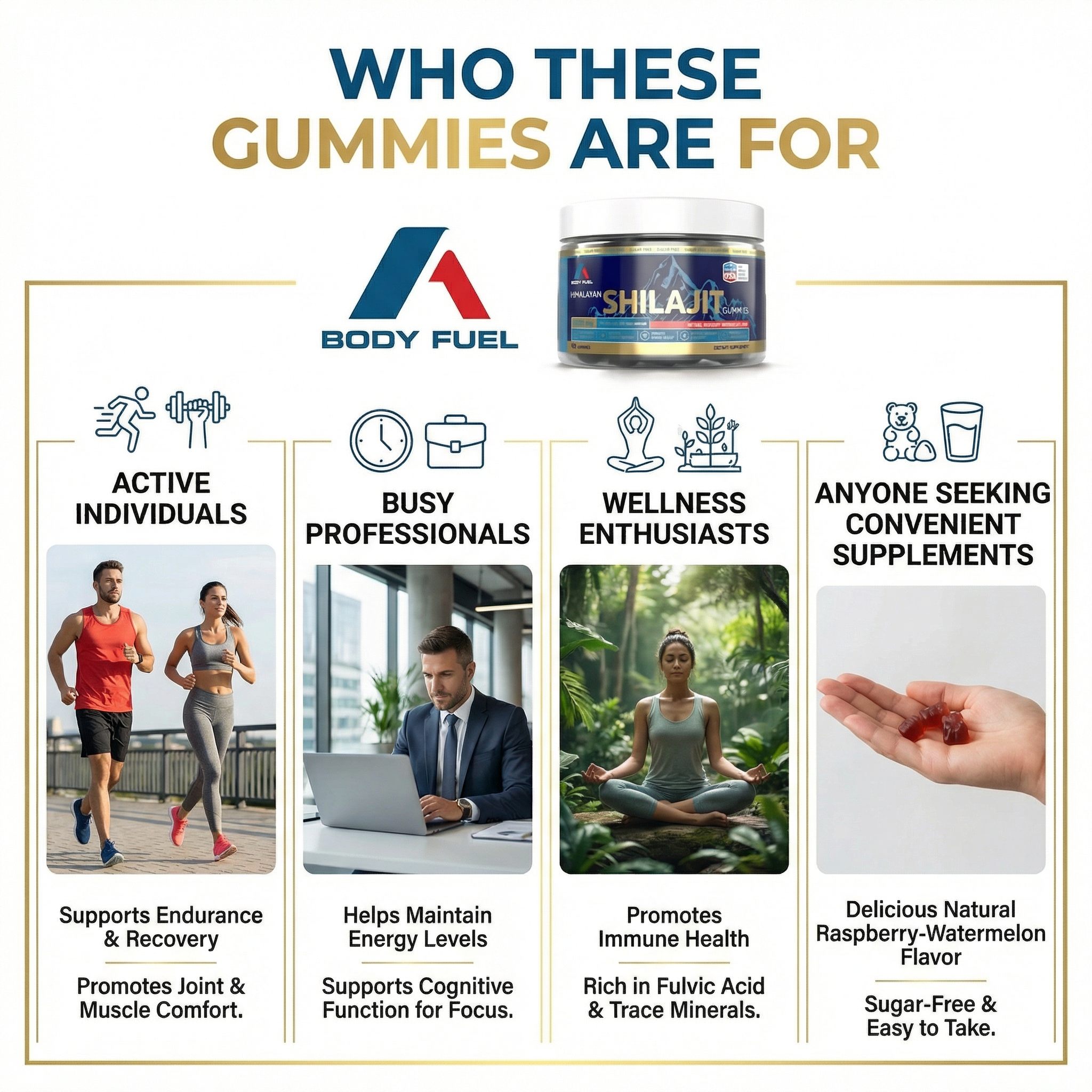 Himalayan Shilajit Gummies – Sugar-Free Fulvic Acid Mineral Support