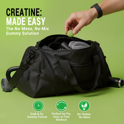 Unleashed Creatine Gummies Sugar Free - Green Apple