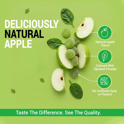 Unleashed Creatine Gummies Sugar Free - Green Apple