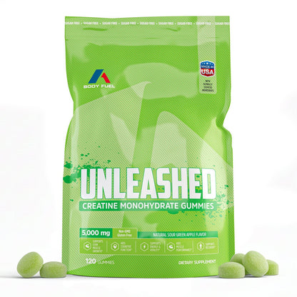 Unleashed Creatine Gummies Sugar Free - Green Apple
