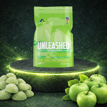 Unleashed Creatine Gummies Sugar Free - Green Apple